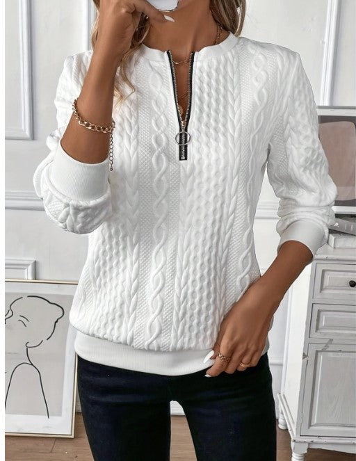Cozy Quarter-Zip Textured Sweater